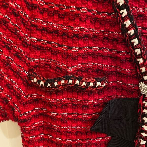 SELF-PORTRAIT Mélange Cotton-Wool Knit Mini Dress - Picture 2 of 6